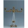 Image 1 : ORNATE CRYSTAL AND BRASS CANDLEHOLDER