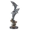 Image 1 : Cresting Dolphins Bronze Sculpture