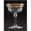 Image 1 : SET OF 6 CRYSTAL MARTINI GLASSES - GOLD & AMBER