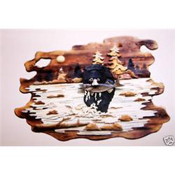 "THE FISHING BEAR"  -   WOOD CARVING  -  QUALITY