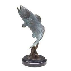 Sea Trout Bronze Sculpture in Verdi Finish