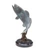 Image 1 : Sea Trout Bronze Sculpture in Verdi Finish