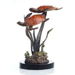 Double Turtle Bronze Sculpture