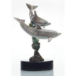 Dolphins Bronze Sculpture