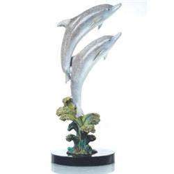 Dolphin Pair Bronze Sculpture