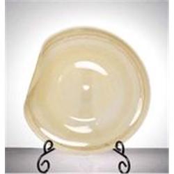 Rare Art Glass Decorative plate w/ Stand