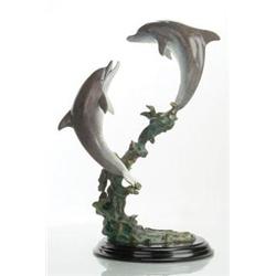 Dolphins Bronze Sculpture