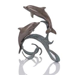 Double Dolphins Bronze Sculpture