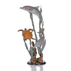 Aquatic Encounter Bronze Sculpture
