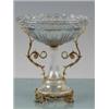 Image 1 : ORNATE CRYSTAL BOWL WITH BRASS ACCENTS