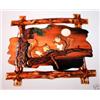 Image 1 : "SQUIRREL" - FRAMED  WOOD CARVING  -  QUALITY