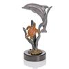 Image 1 : Bronze Dolphin & Turtle Sculpture