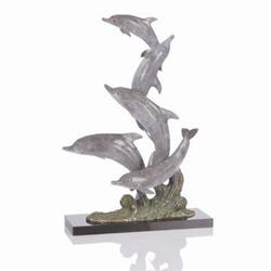 Playful Dolphins Bronze Sculpture