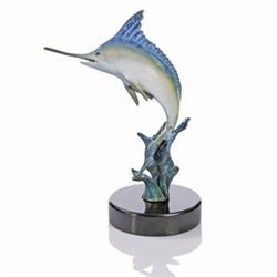 Jumping Marlin Bronze Sculpture