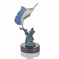 Jumping Sailfish Bronze Sculpture