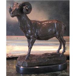 BIG HORN SHEEP BRONZE SCULPTURE