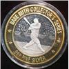 Image 1 : 53. .999 Fine Silver "Babe Ruth" Collector's Series Silver Medal with gold-colored bi-metallic ring.