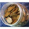 Image 2 : 54. Jar of 1,000 Unsorted U.S. Wheat Cents. Mixed dates and grades.
