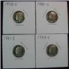 Image 1 : 141. 1978S, 80S, 81S, & 85S Superb Proof Roosevelt Dimes.