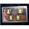Image 1 : 1083. 2009S 4-Coin Proof Set President Dollars. In Original Plastic No Box.
