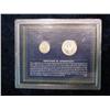 Image 2 : 1084. Philadelphia Mint Barber Dime & Quarter. In Display Case.