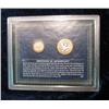 Image 2 : 1086. Denver Mint Barber Dime & Quarter. In Display Case.