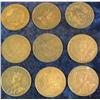 Image 2 : 358. 1906-1914 Canada Large Cents Set. (9) Coins VG-F
