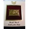 Image 2 : 1184. 1994 22K Gold Stamp World War II First Day Cover.