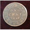Image 1 : 411. 1859 Canada Large Cent. VG-8.
