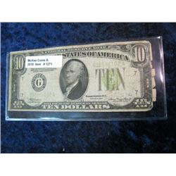 1271. Series 1934 $10. Federal Reserve Note.