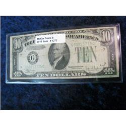 1272. Series 1934C $10. Federal Reserve Note.