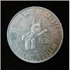 Image 2 : 579. 1940 Democrat Dollar Political Medal. Alum. 32mm. Anti- F.D.R. "In this God we 