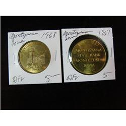 1567. 1967 & 68 Montezuma Iowa Tokens.