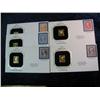Image 2 : 1635. (5) Different 1870 Regular Issue 22K Gold Replica Stamps & Covers.