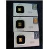 Image 2 : 1637. (3) Different 1860 Regular Issue 22K Gold Replica Stamps & Covers.