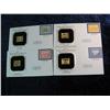 Image 1 : 1661. (4) Different 1912-3 Panama-Pacific Exposition 22K Gold Replica Stamps.