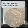 Image 1 : 716. 1900 O/CC Morgan Silver Dollar. VF 20.