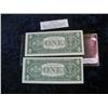 Image 2 : 1703. Pair of Consecutively Serial Numbered 1957B $1 Silver Certificates.
