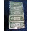Image 2 : 1704. (2) Series 1935E, 35F, 35G, & 57B $1 Silver Certificates. VG-F.