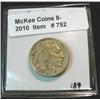 Image 1 : 752. 1921 P Buffalo Nickel. VG-8.