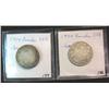 Image 1 : 762. 1914 & 34 Canada George V Quarters. AG-G