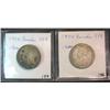 Image 2 : 762. 1914 & 34 Canada George V Quarters. AG-G