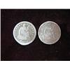 Image 1 : 1734. 1853 & 1870 Seated Liberty Half Dimes. Both lightly damaged.