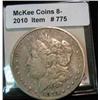 Image 1 : 775. 1878 S Morgan Silver Dollar. F-12.