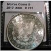 Image 2 : 781. 1880 S  Morgan Silver Dollar. Brilliant MS 63 Prooflike.
