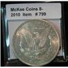 Image 2 : 799. 1889 P Morgan Silver Dollar. AU 50.