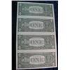 Image 2 : 832. Series 1985 Uncut Sheet of 4- Dollar Bills. Uncirculated.