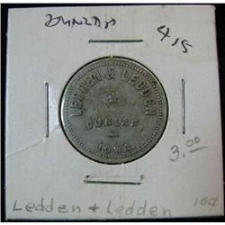 868. Ledden & Ledden, Dunlap, Iowa, Good for 10c in Trade.