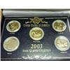 Image 1 : 2003 GOLD PLATED STATE QUARTER COLLECTION