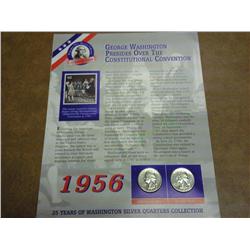 1956-P & D SILVER WASHINGTON QUARTERS